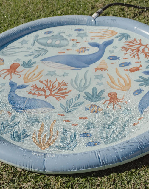 Little Dutch Ocean World Sprinklermåtte, Blue