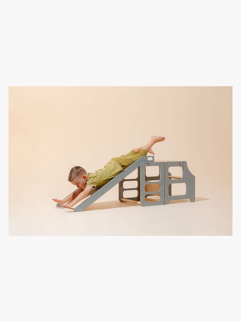 Duck Woodworks Rutsjebane til Sammenklappeligt Læringstårn, Grå