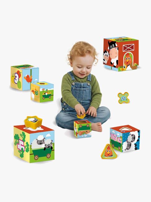 SES Creative Stableklodser Bondegårdsdyr 2-i-1
