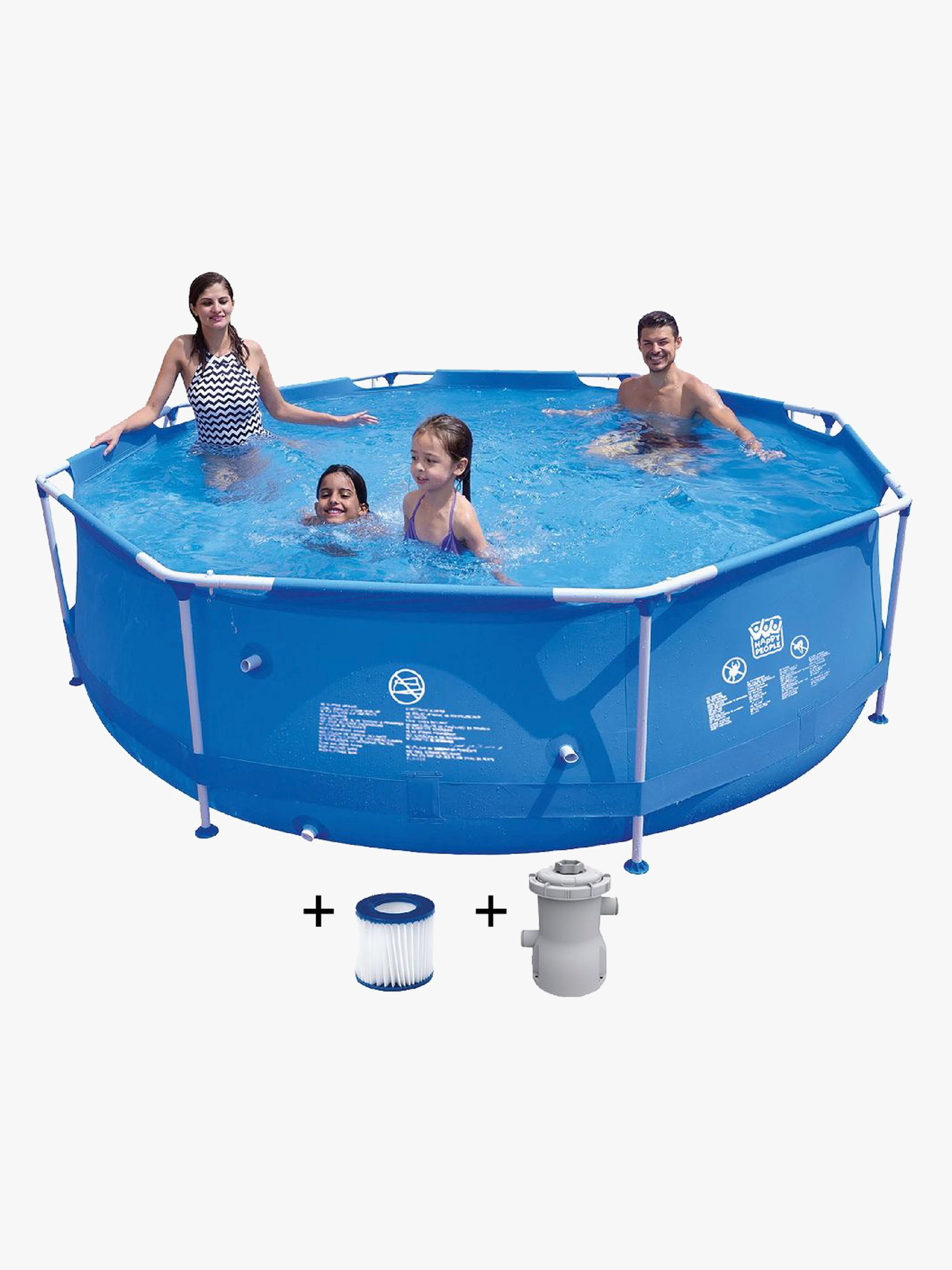 Wehncke poolsæt 300x76 cm, Blå, Badebassin til børn
