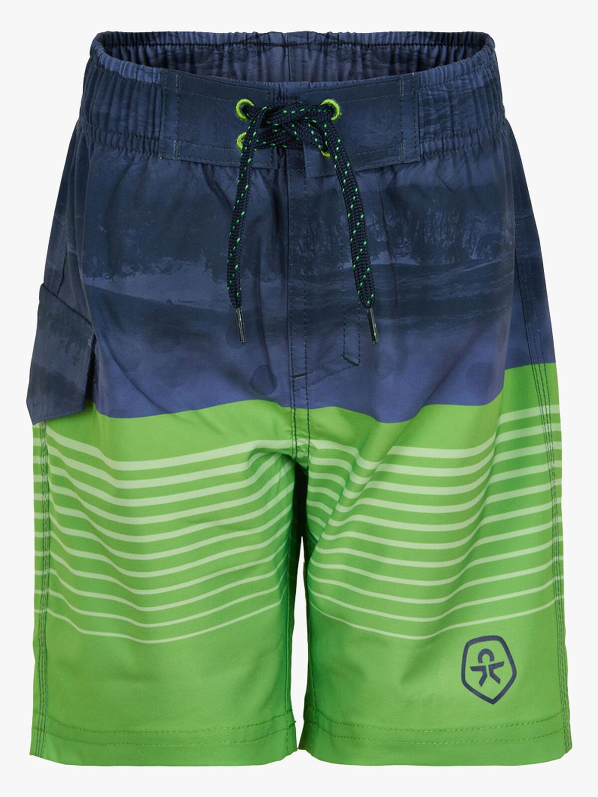 Color Kids Badeshorts, Grøn/Blå