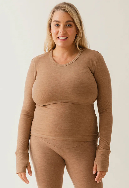 Boob Merinould Ammetop, Brown Melange