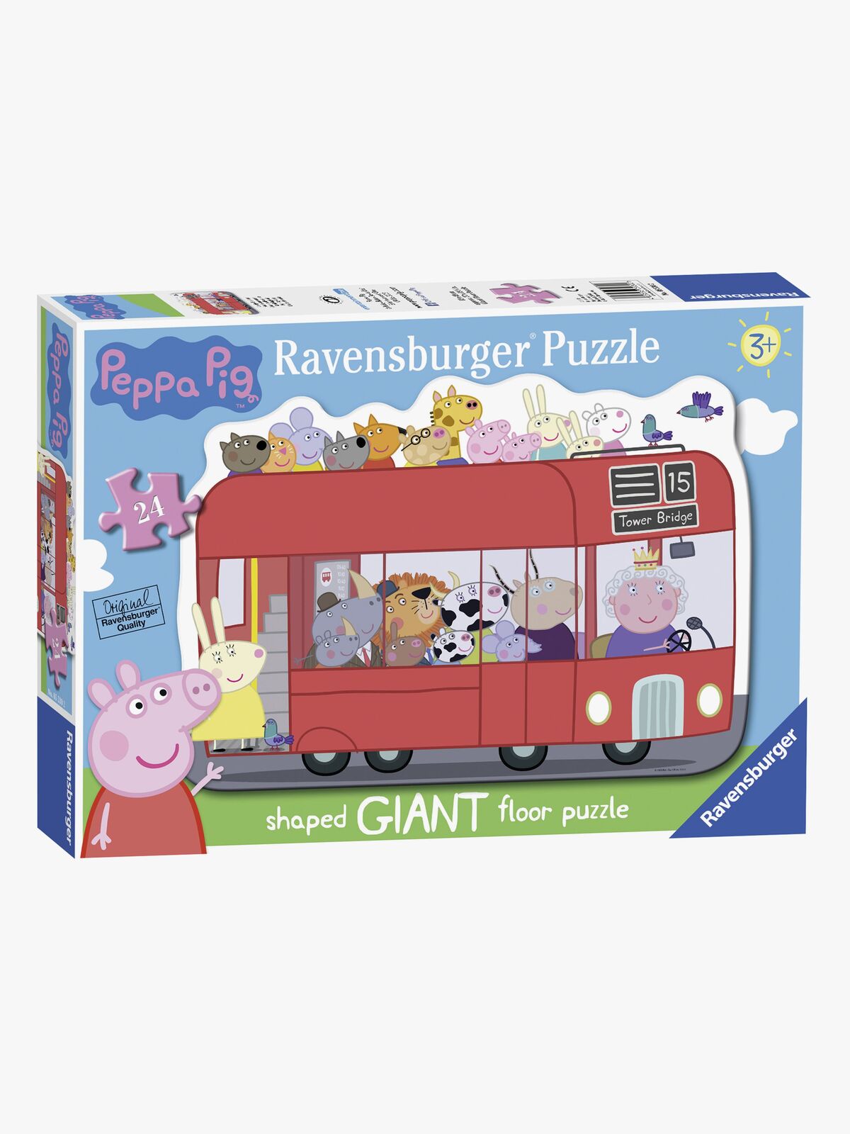 Ravensburger Gulvpuslespil Gurli Gris Bus, 24 Brikker