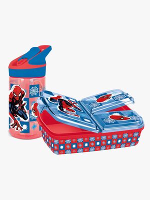 Marvel Spiderman Madkasse og Flaske, Red/Blue