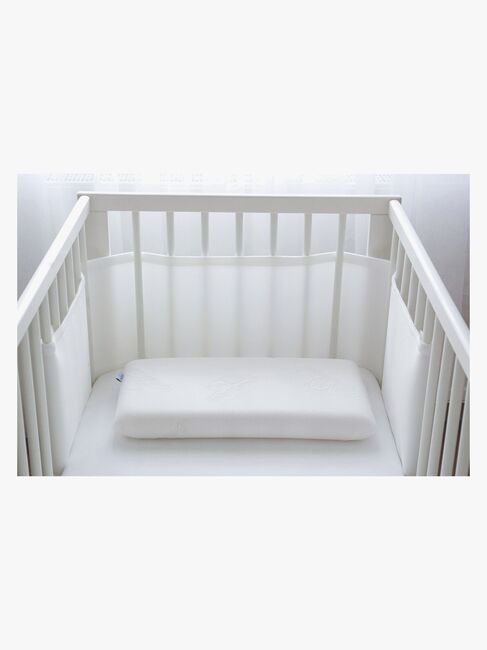 BabyMatex Bump Air Sengerand 30 x 180 cm Åndbart, Hvid 