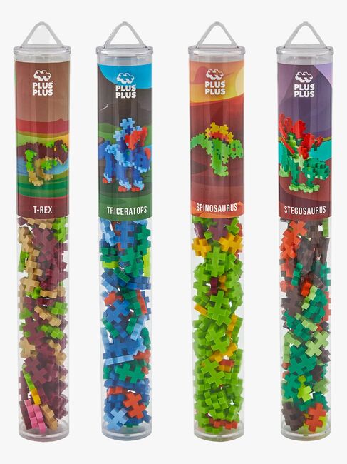 Plus-Plus Byggesæt med Bundplade & Tube Dino, 4x100 Dele