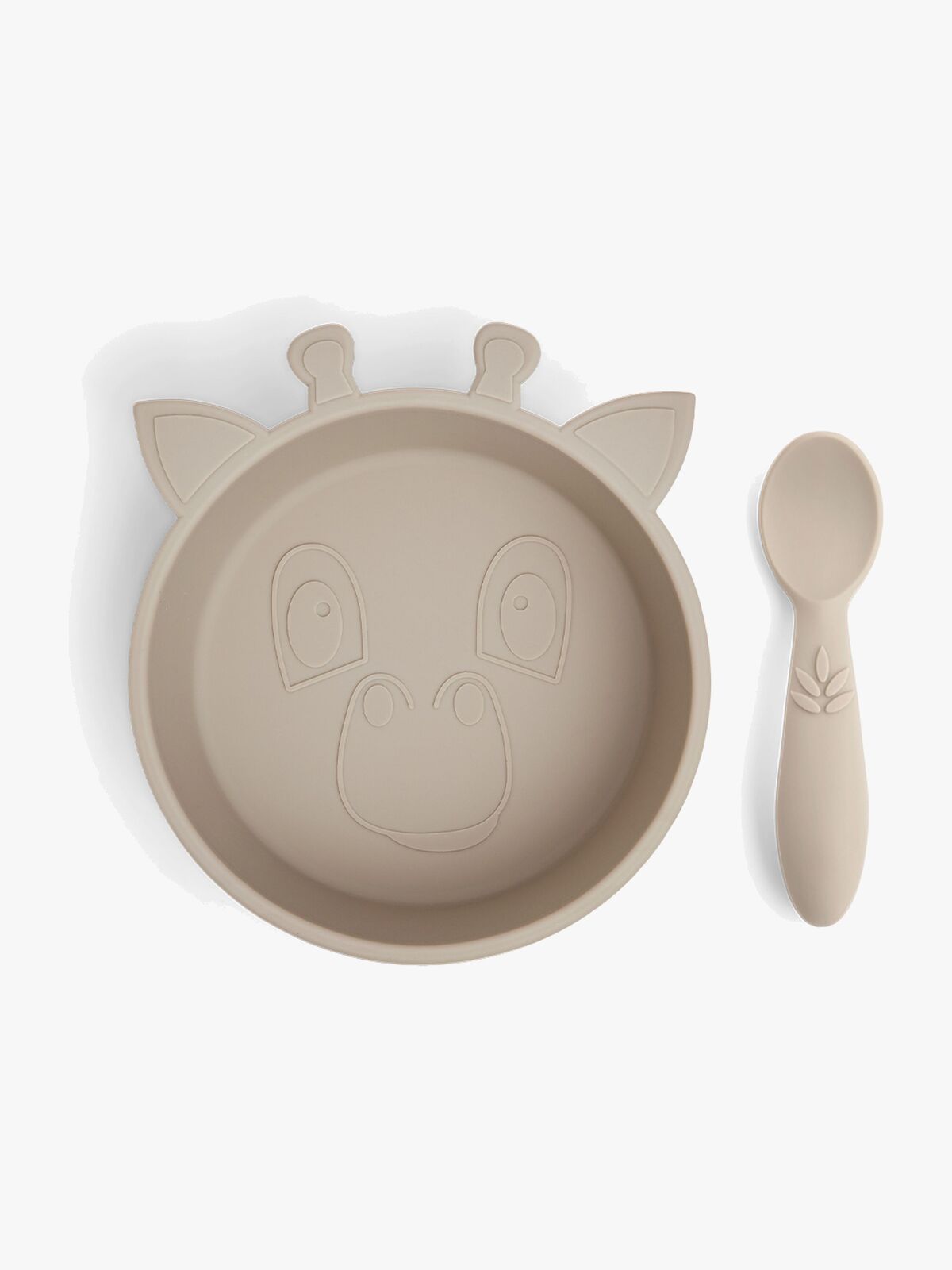 nuuroo Elia Giraf Tallerkensæt 2-pak Silikone, Cobblestone