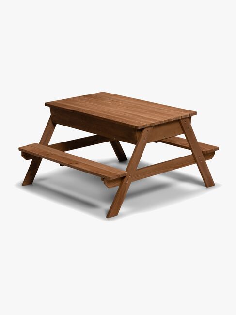 Woodlii Picnicbord med Sandkasse + Låg, Brun
