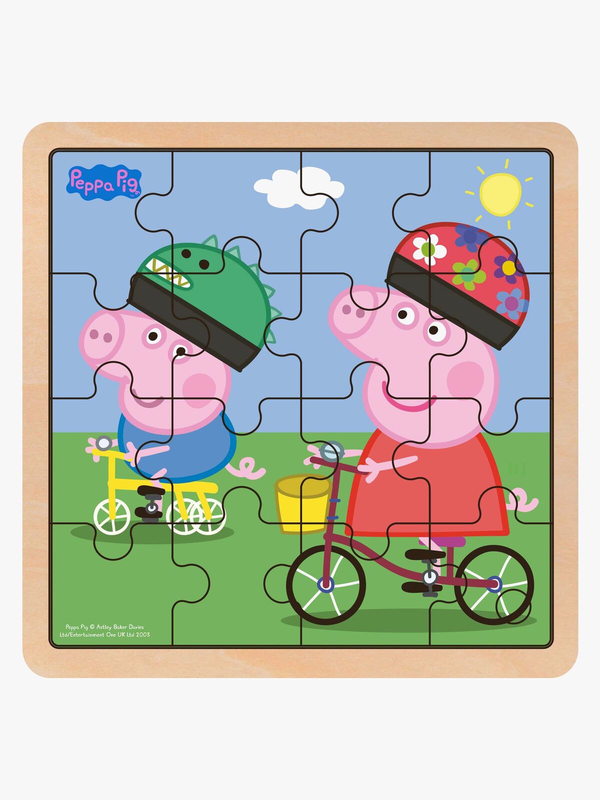 Gurli Gris Træpuslespil Cykling 16 Brikker