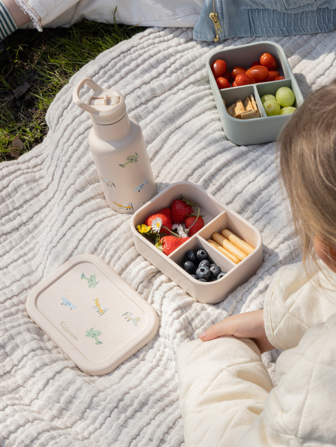 Kidzroom Silikone Madkasse Small Talk, Beige