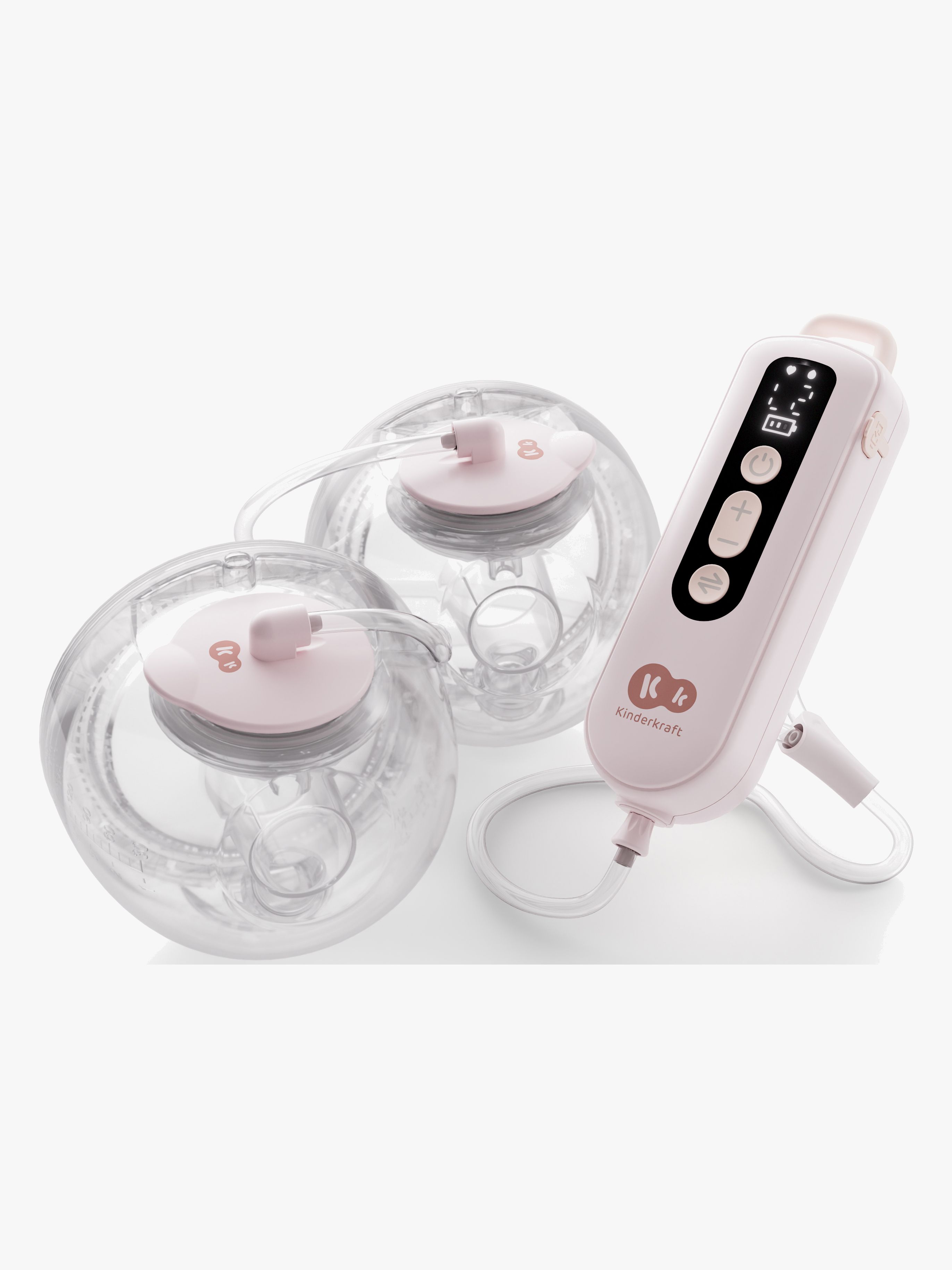 Kinderkraft GentleFlow Elektrisk Brystpumpe Dobbelt Hands-Free, Pink