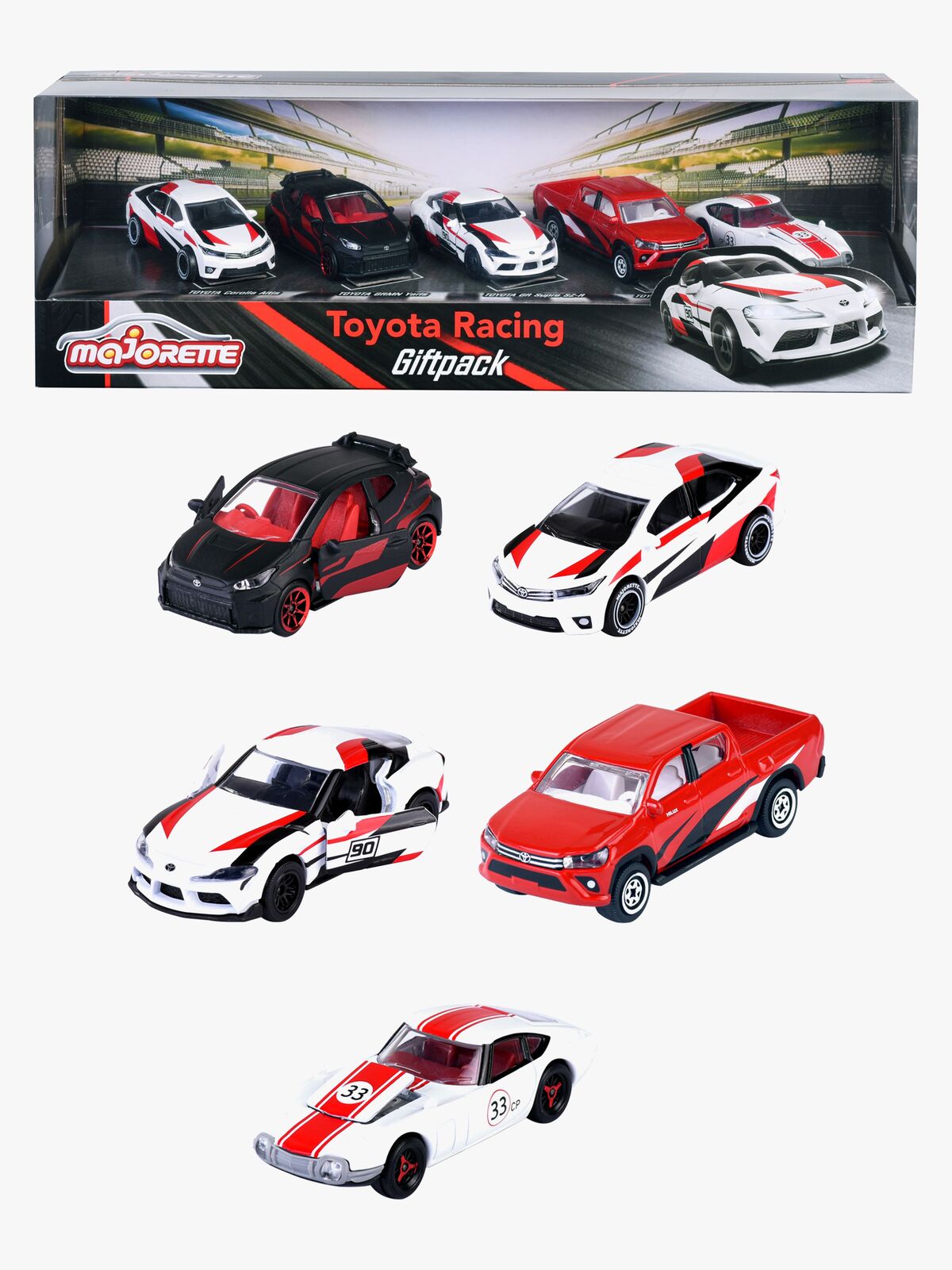 Majorette Toyota Racerbiler 5-Pak