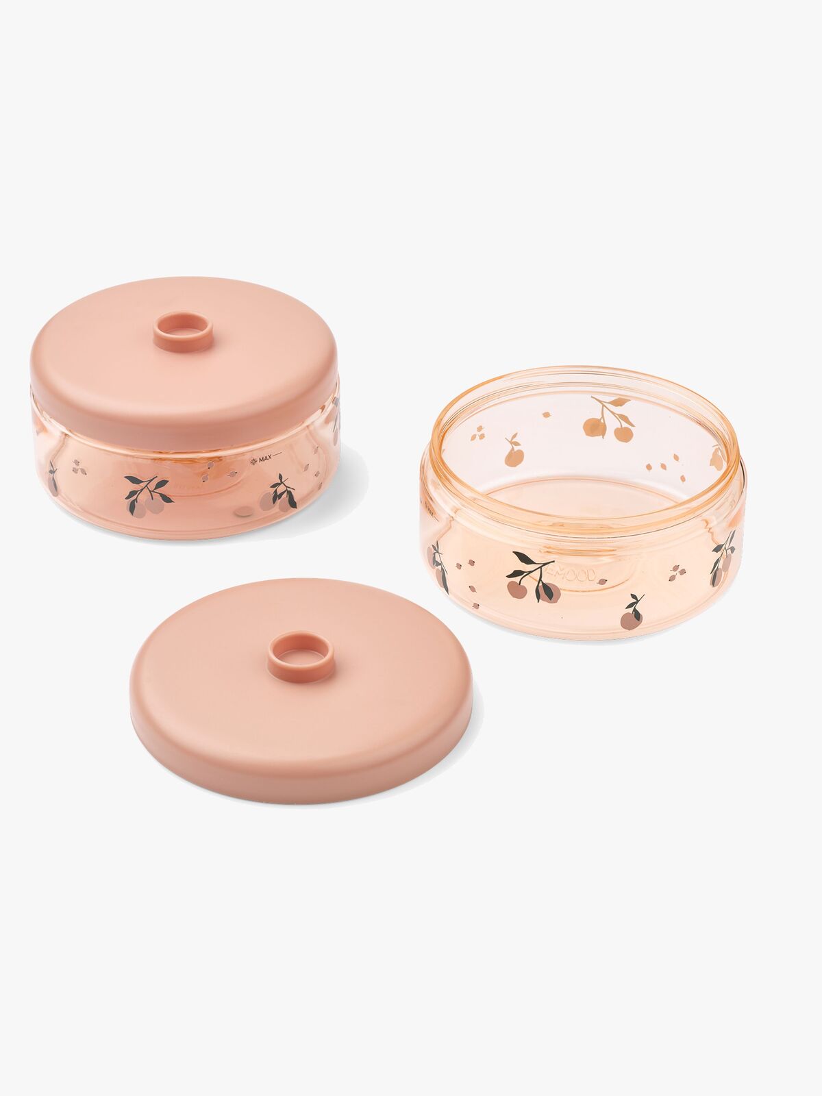 LIEWOOD Dominique Tritan Madkasse 500 ml 2-pak, Peach/Sea shell