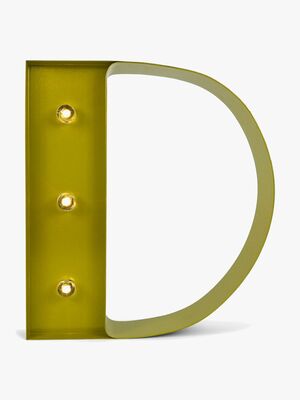 Petite Déco Bogstavlampe D, Guld