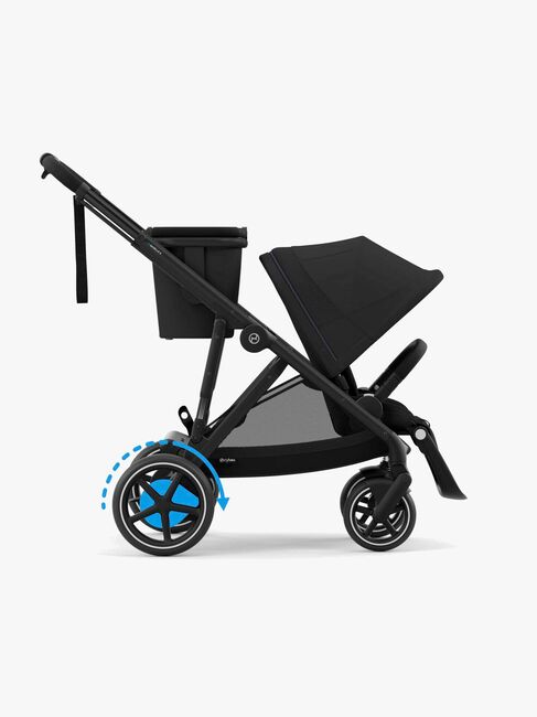 Cybex e-Gazelle S Tvillingevogn, Moon Black/Black