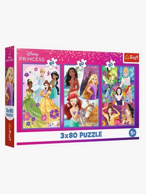 Trefl Disney Princess Puslespil 3x80 Brikker
