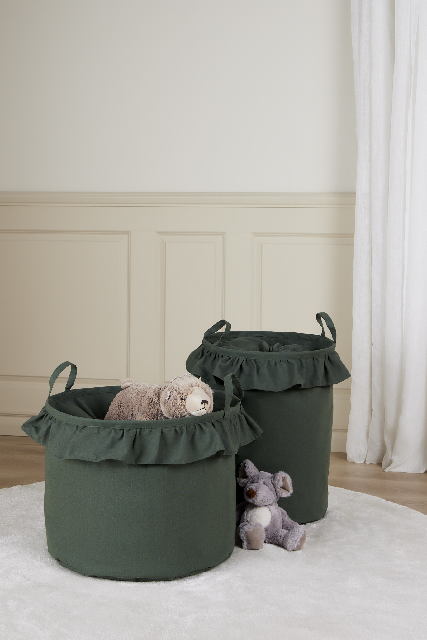 Alice & Fox DEMI Opbevaringskurv 2-pak, Dusty Green