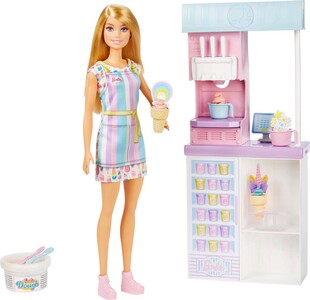 Barbie Legesæt Isbod med Dukke