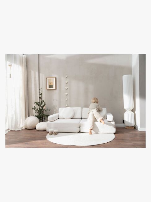 Shappy Play Teddy Bygbar Sofa 160x80 cm, Cream White