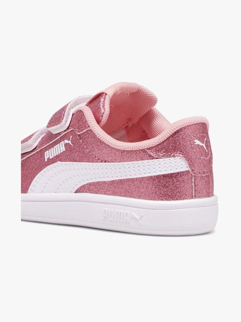 Puma Smash 3.0 Glitz Glam V Infant Sneakers, Peach Smoothie/White