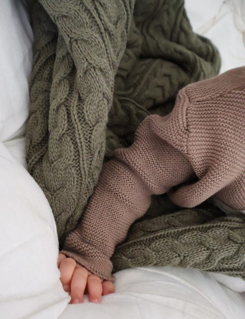 Vinter & Bloom Cuddly Tæppe, Dusty Olive