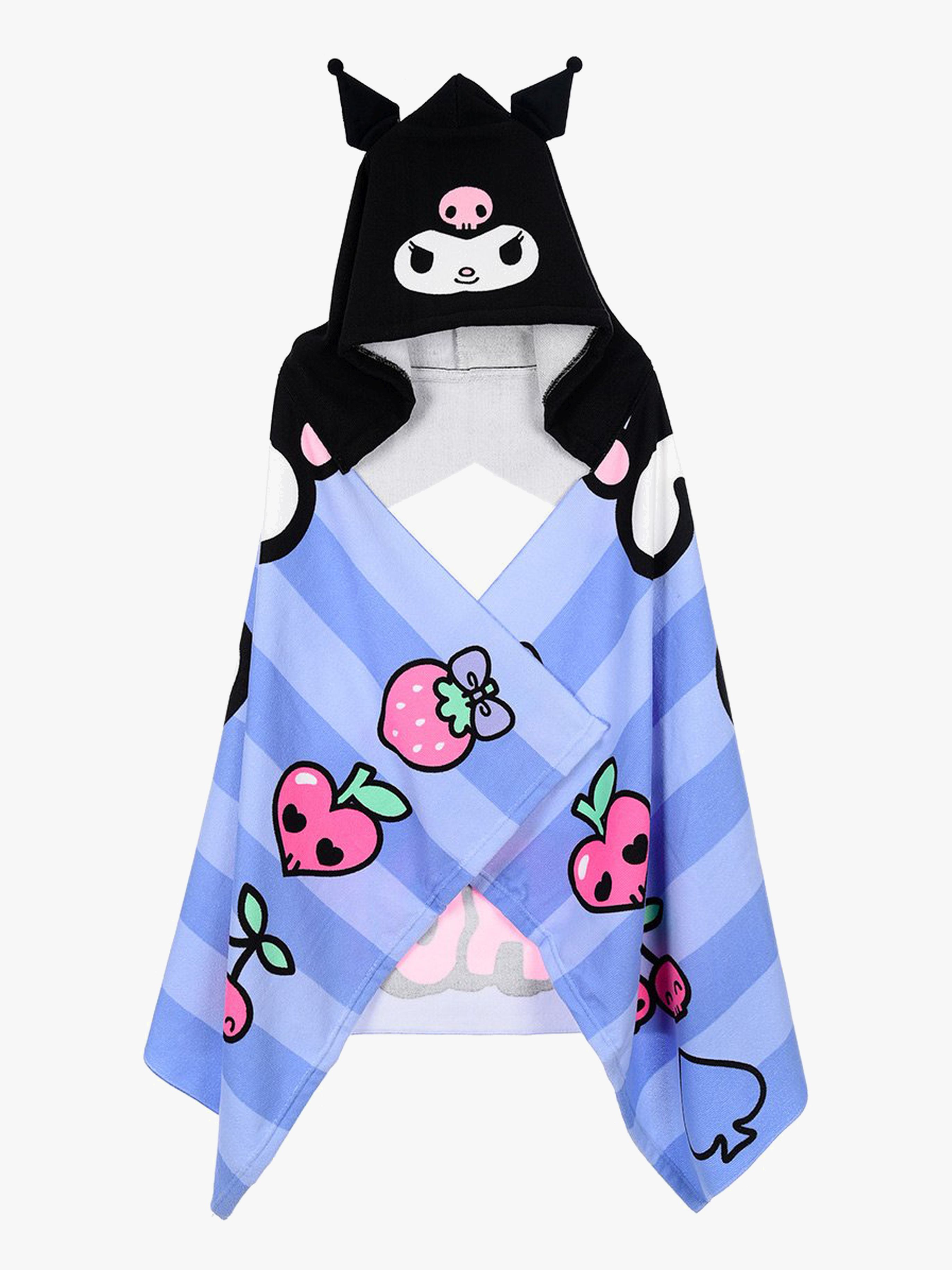 Hello Kitty Kuromi Strandhåndklæde med Hætte, Lilla