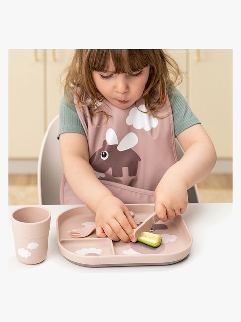 Done By Deer Foodie Opdelt Tallerken Happy Clouds, Pink