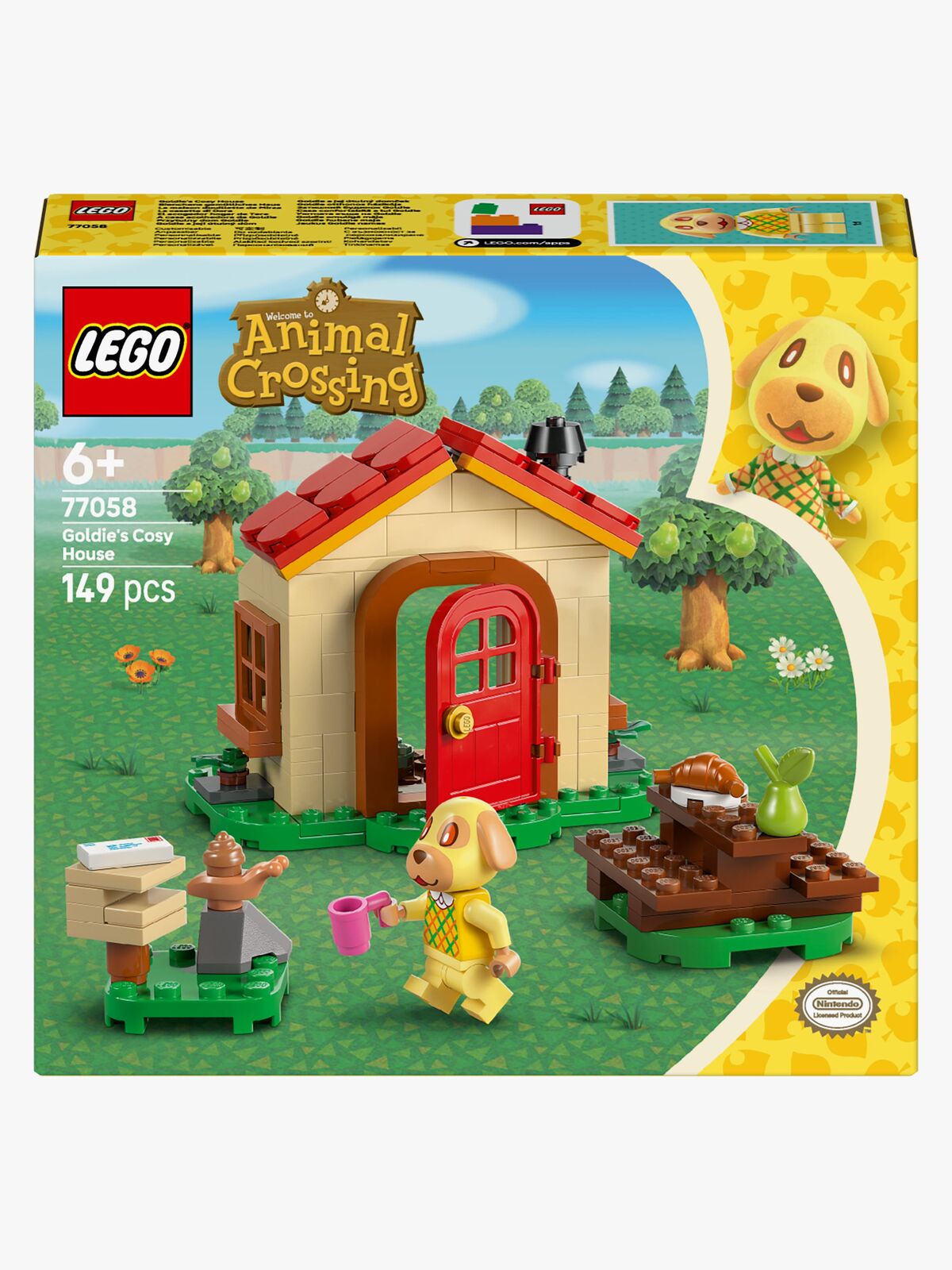 LEGO Animal Crossing 77058 Goldie i sit hyggelige hus