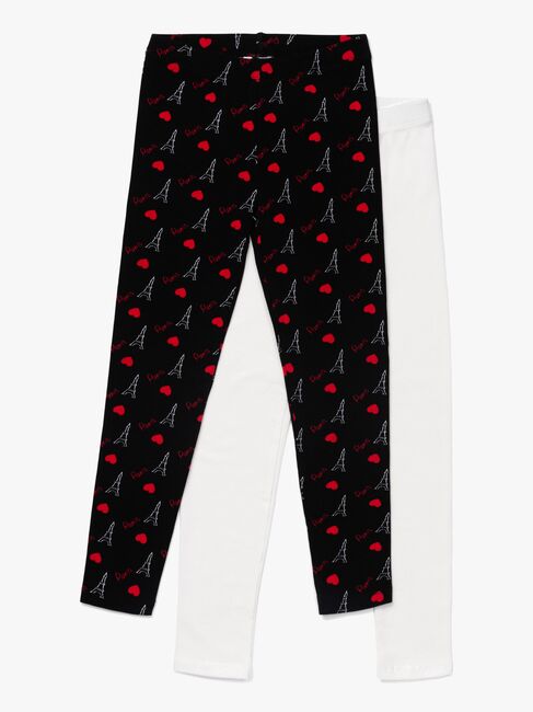 Luca & Lola Venetia Lange Lange Leggings 2-pak, Black/Red