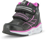 Leaf Ajos WP Mid Blinkende Sneakers, Black/Pink