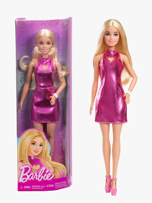 Barbie Fashionista Dukke med Blondt Hår & Lyserød Kjole