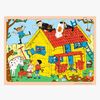 Barbo Toys Pippi Langstrømpe Rammepuslespil i Træ 24 Brikker