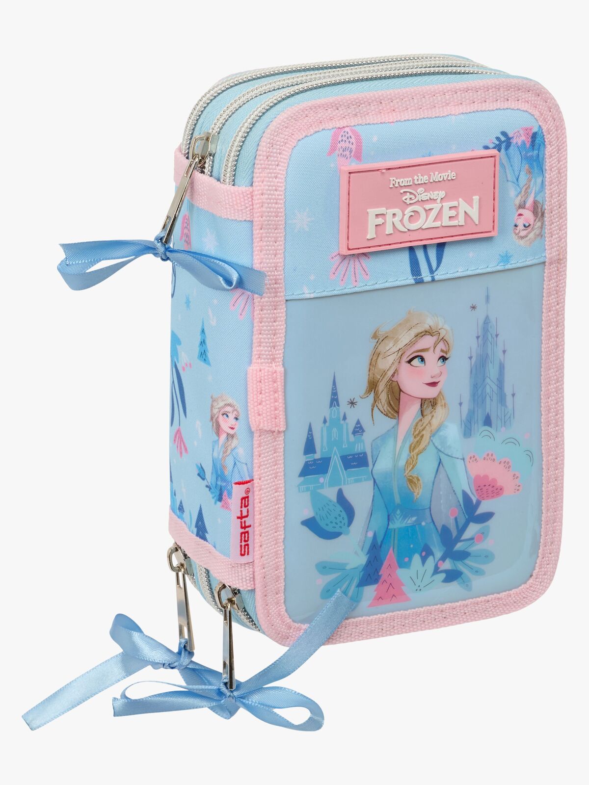 Disney Frozen Penalhus med 3 Rum Ice Magic, Lyseblå