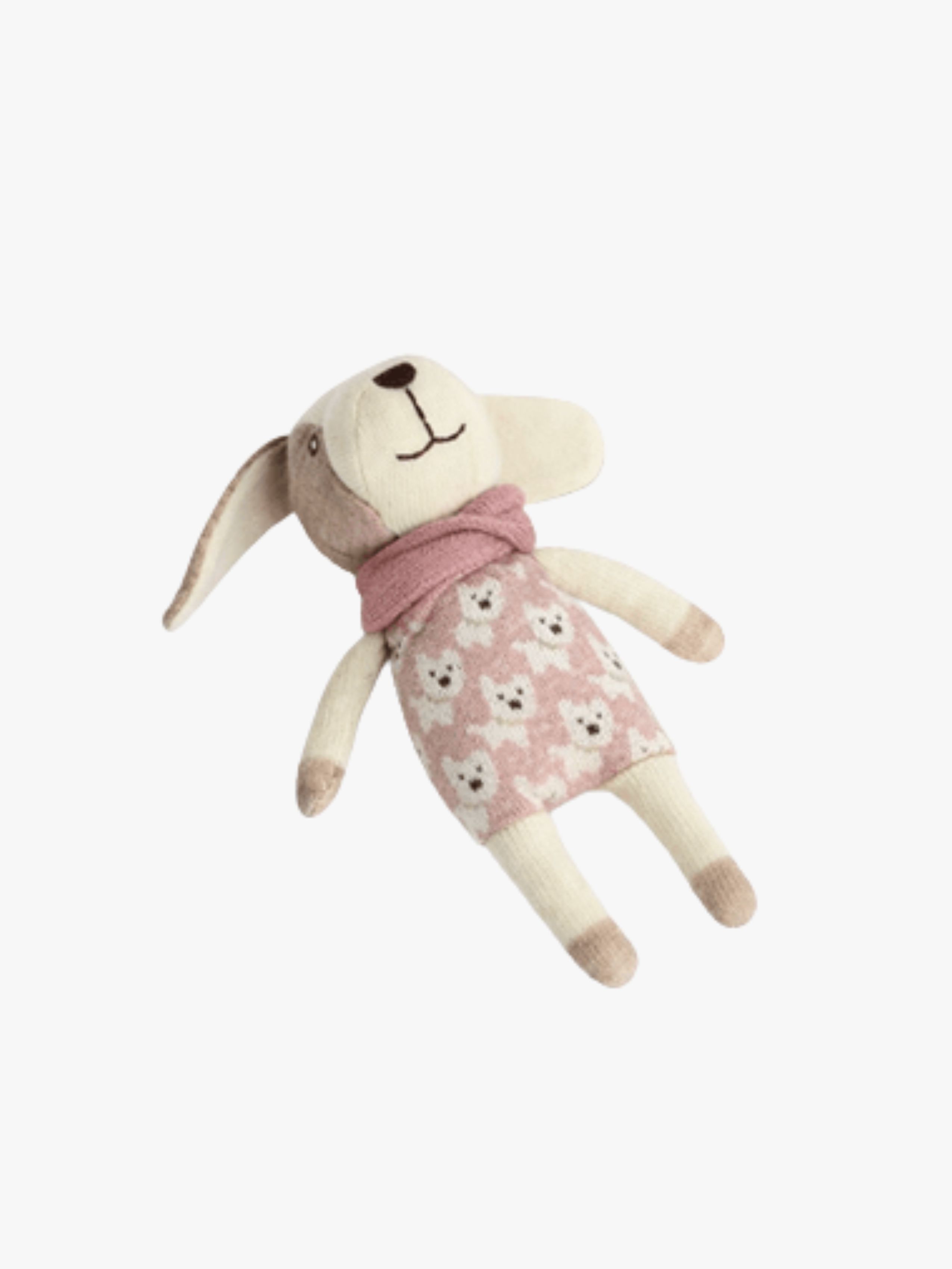 Smallstuff Bamse Hund I Merinould, Rosa