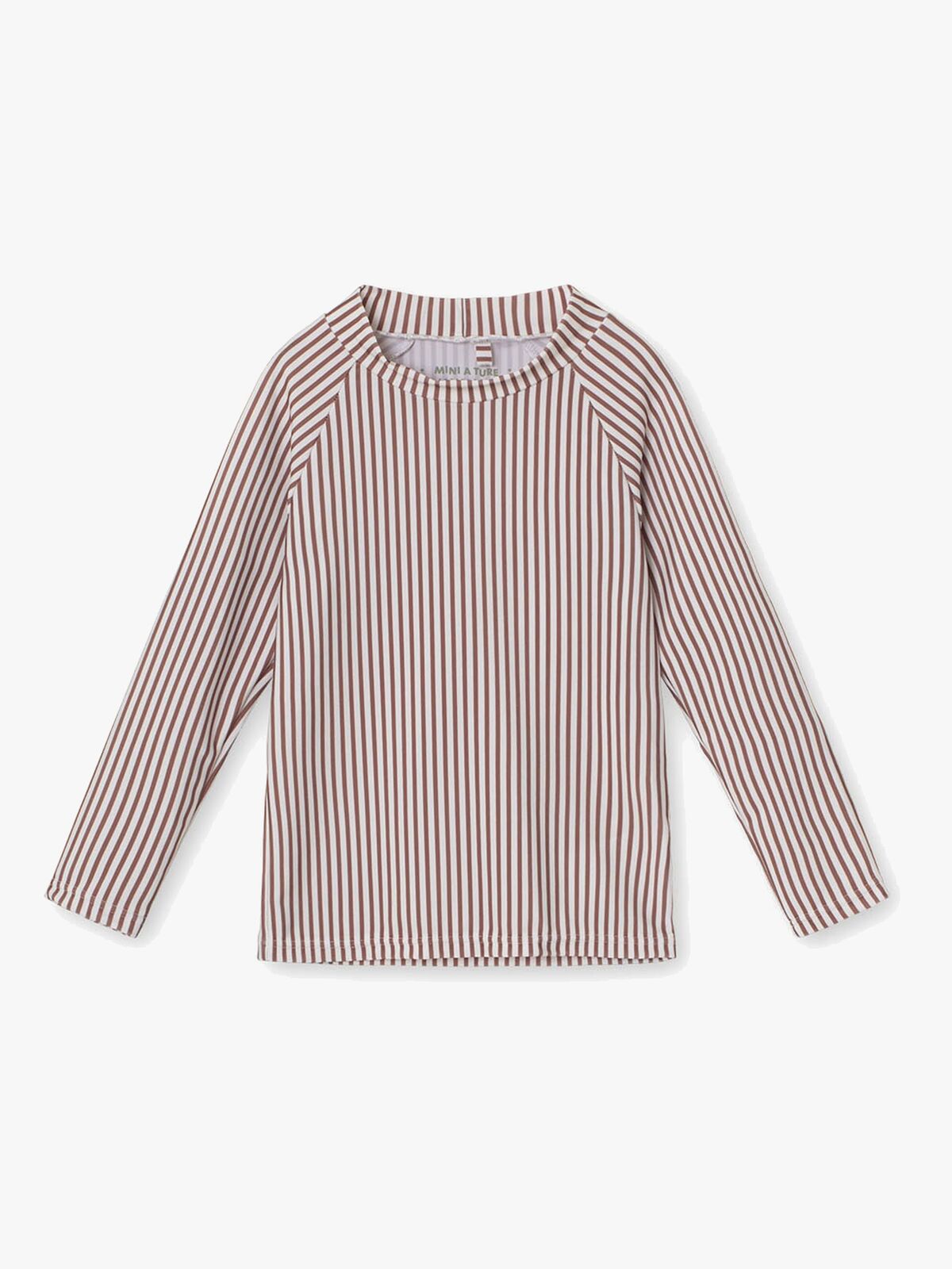 MINI A TURE Gani UV-trøje, Acorn Brown Stripes