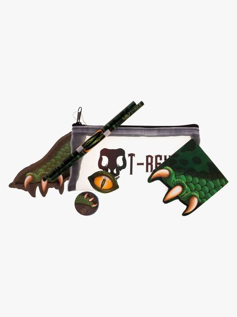 Valiant Dino Penalhus med Skrivesæt, Grøn