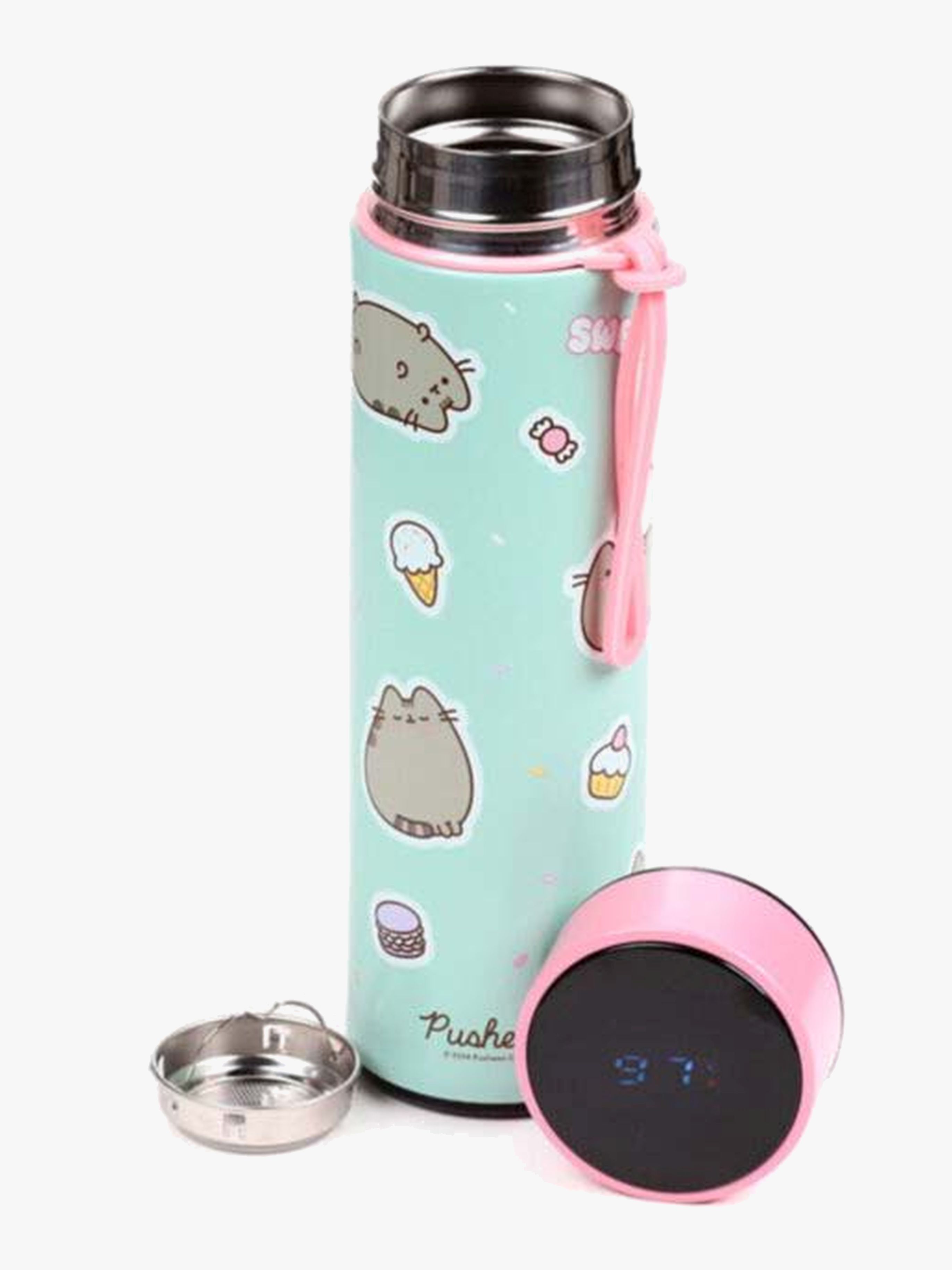 Pusheen The Cat Varm Og Kold Digital Termometerflaske 450 ml, Sweets