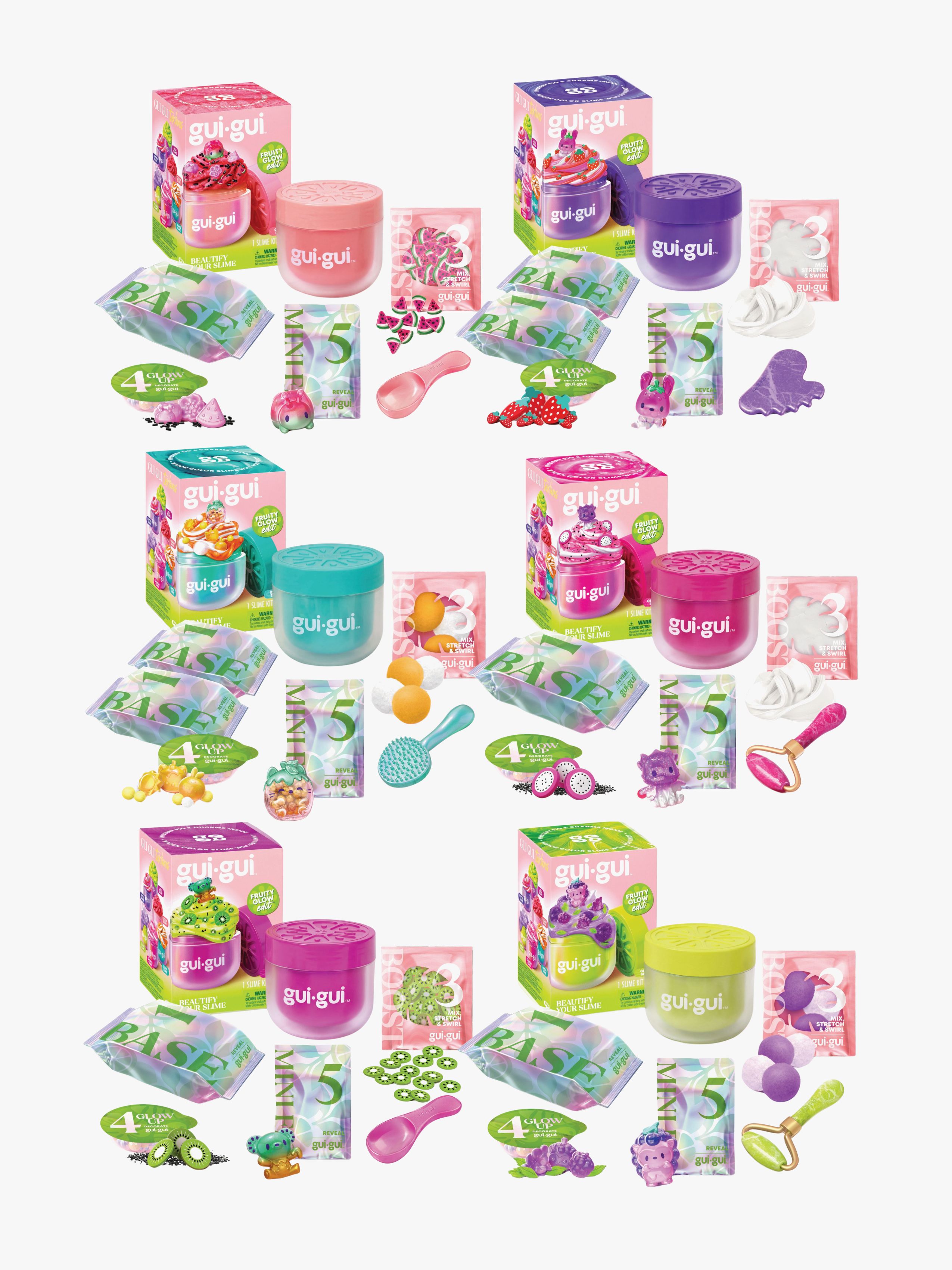 Gui Gui Slime Fruity Glow 6-pak
