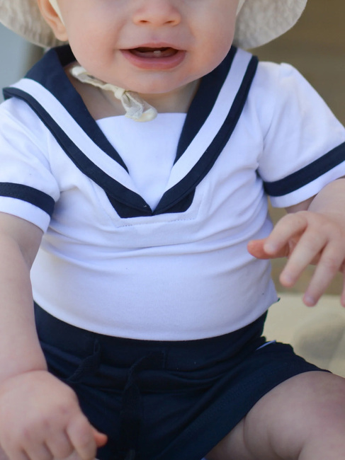 Geggamoja Sejlersæt Baby, Hvid