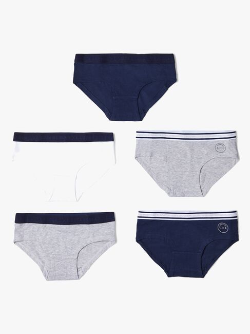 Luca & Lola Claudia Hipsterunderbukser 5-pak Navy/Grey
