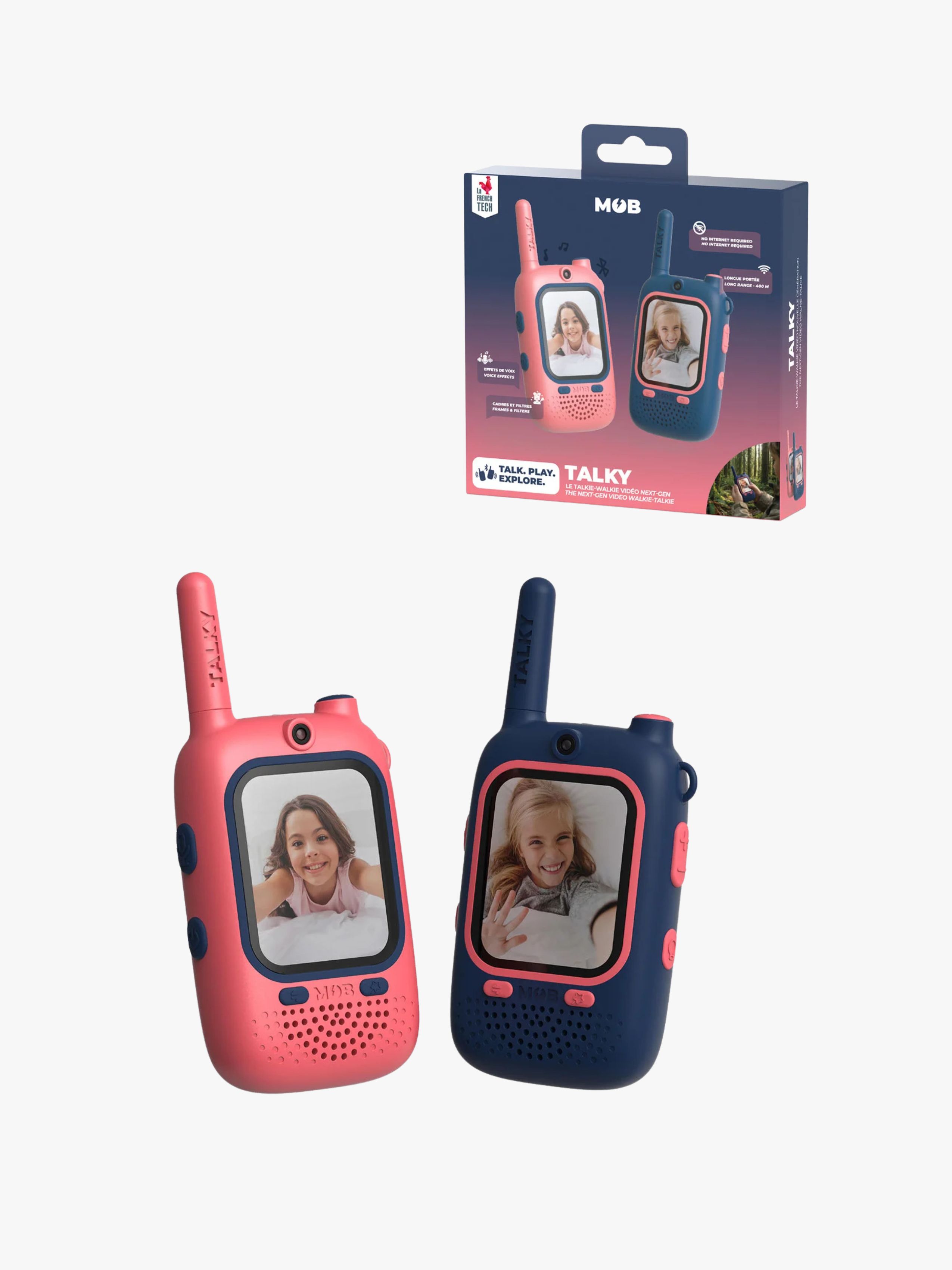 Mobility on Board Video Walkie Talkie Talky Cutie, Blå/Pink