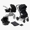 Beemoo Move 2-in-1 Kombivogn inkl. Route i-Size Autostol Baby, Black/Black Stone