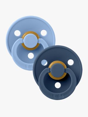 BIBS Sut Colour 2-pak Latex Størrelse 1, Sky Blue/Steel Blue