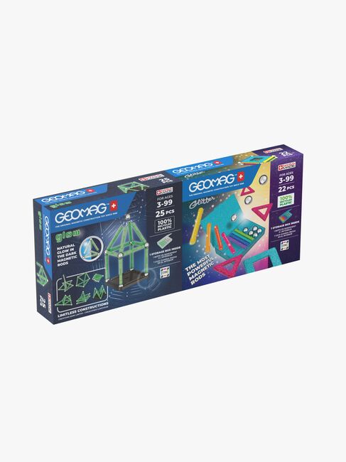 Geomag Glow & Glitter Panels Byggesæt 2-pak 47 Dele