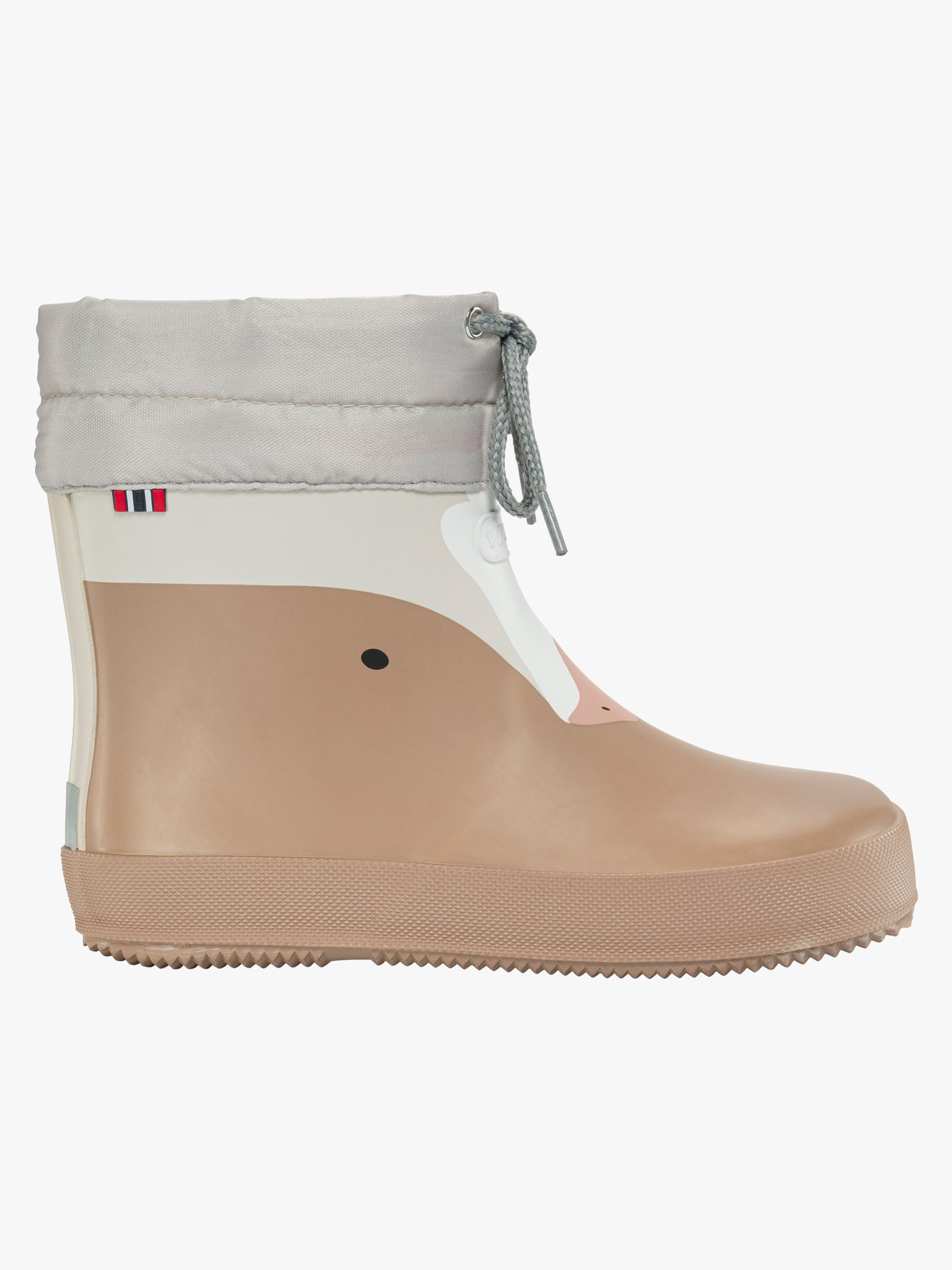Viking Alv Paw Print Barefoot Gummistøvler, Beige, 26