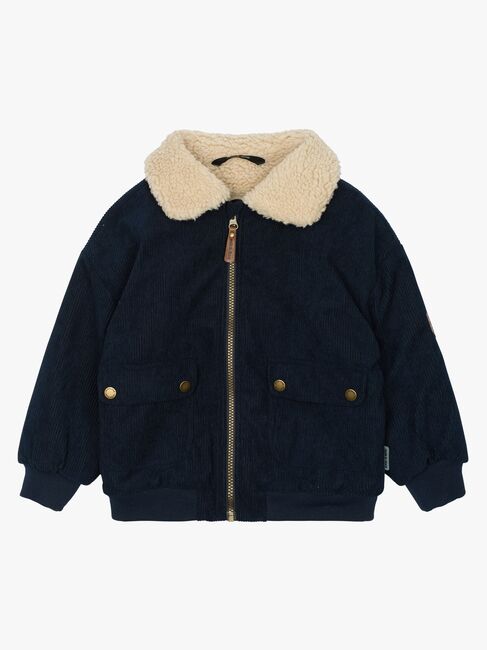 Mikk-Line Manchesterjakke med Teddyfor, Blue Nights