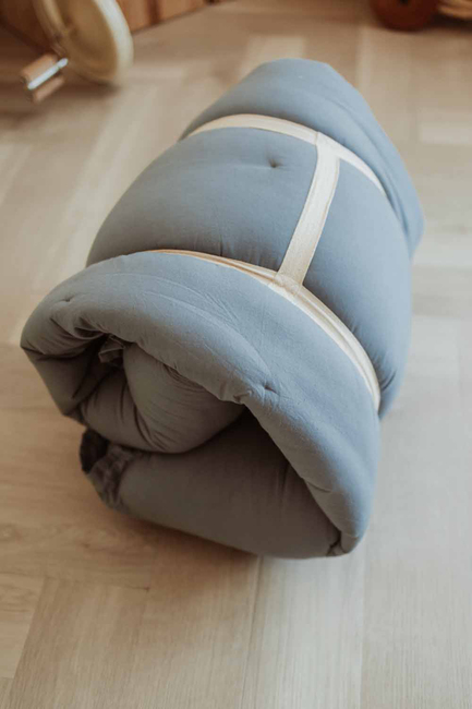 Play&Go Organic Bloom Legetæppe, Dusty Blue