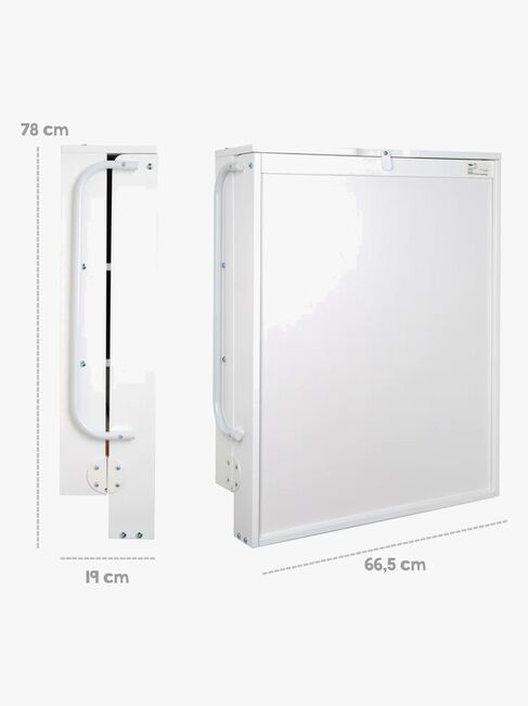 Roba Vægpuslebord inkl. Roba Style Puslepude, White/Grey