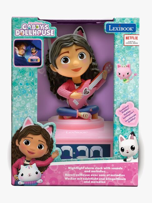 Gabby's Dollhouse Vækkeur med Natlampe 3D Design & Lydeffekter