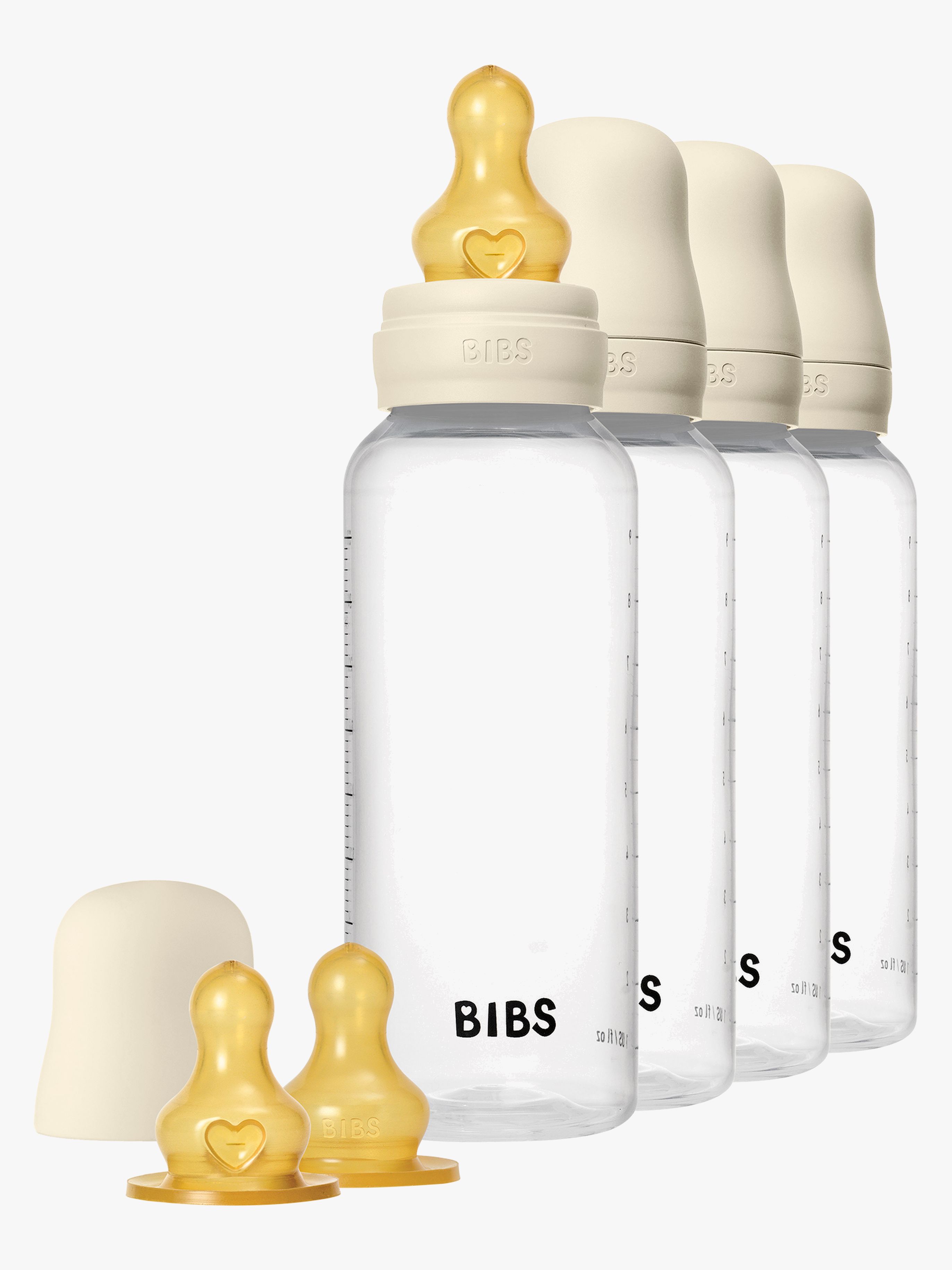 BIBS Sutteflaske Latex 4-pak 270 ml, Ivory